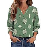 LOMON Button Down Shirts for Women 3/4 Length Sleeve Business Casual Blouses 2026 Summer Tops