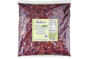 Roland Foods Kalamata Olive Wedges From Greece, Specialty Imported Food, 5 Pound, Pack of 1
