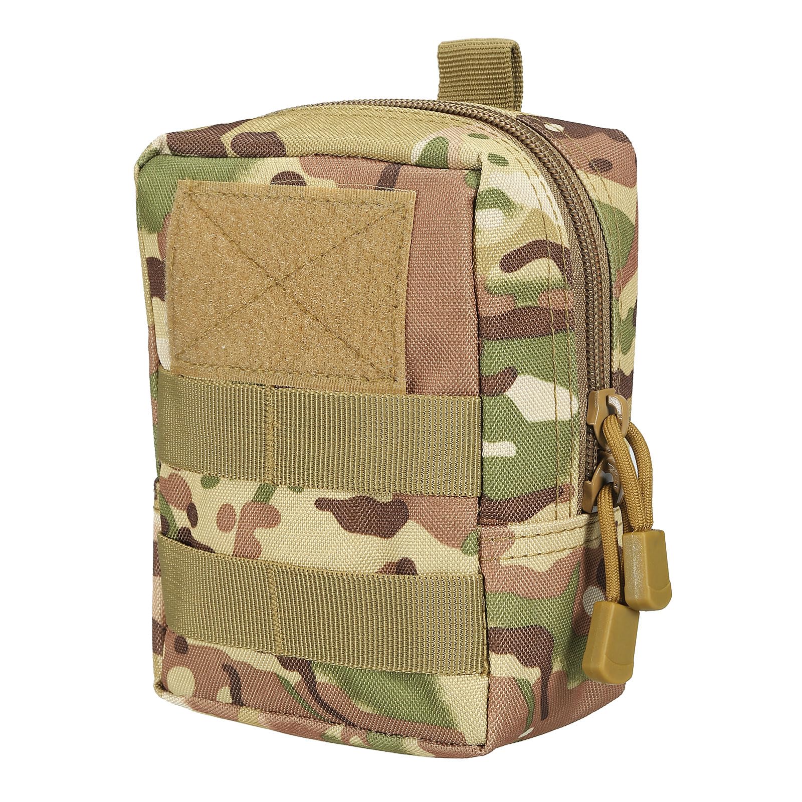 PATIKIL 15x11x6cm Dump Pouch, Folding Dump Waist Bag Roll-Up Drawstring Utility Tool Storage Pack Backpack Accessories Shooting Climbing Outdoor Sports Bag, Camouflage