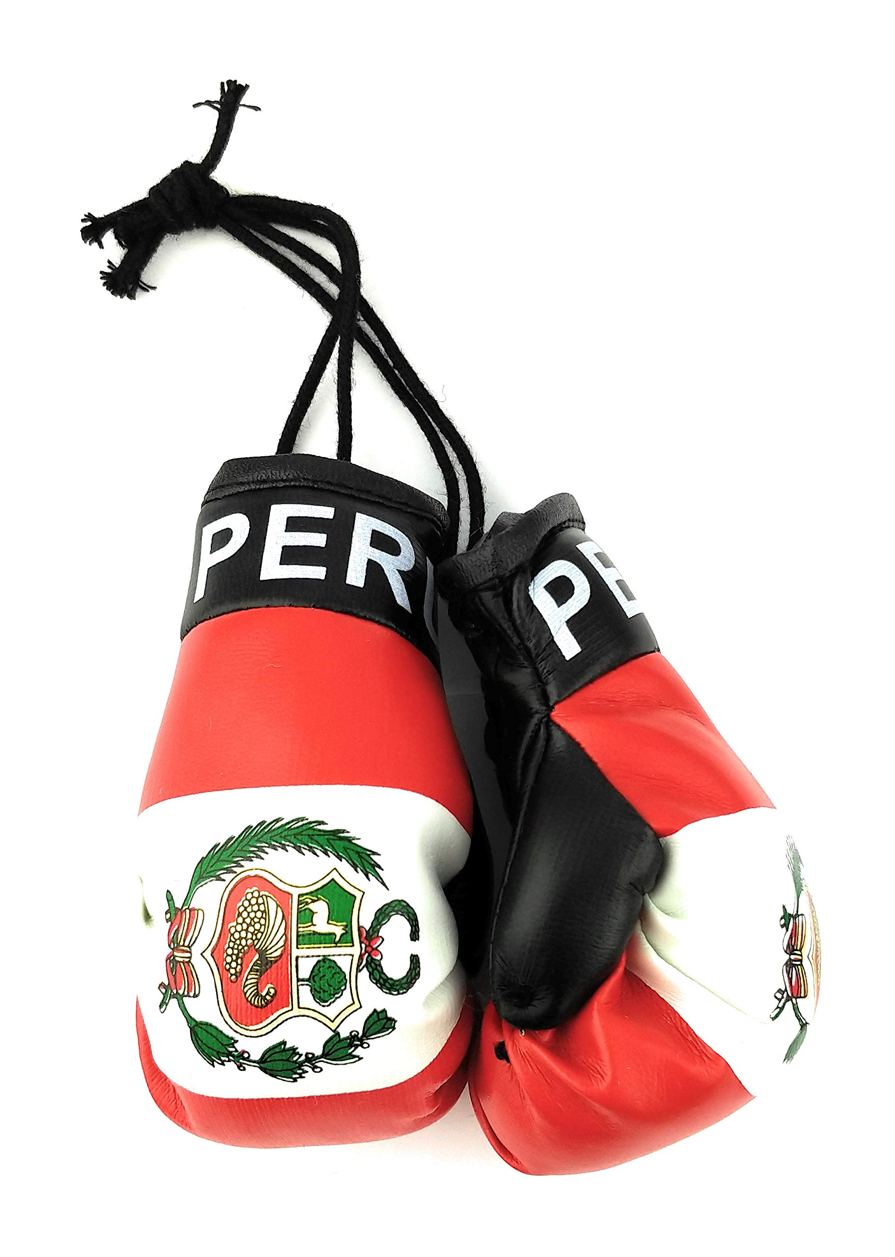 Red Hat Ent hanging boxing gloves (Peru) - Mini Gloves - Sporty and Colorful - Red - Birthday