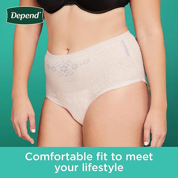 DEPEND FRESH PROTECTION ADULT DIAPERS, INCONTINENCE & POSTPARTUM BLADDER LEAK UNDERWEAR FOR WOMEN, DISPOSABLE, MAXIMUM, MEDIUM, BLUSH, 18 COUNT, PACKAGING MAY VARY