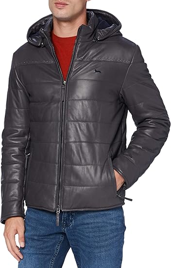 Harmont & Blaine Men's Leather Jacket: Amazon.co.uk: Clothing