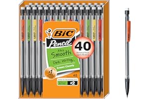 BIC Xtra Smooth Mechanical Pencil with 0.7 mm Medium Point, Refillable and Retractable, 40-Count Pack