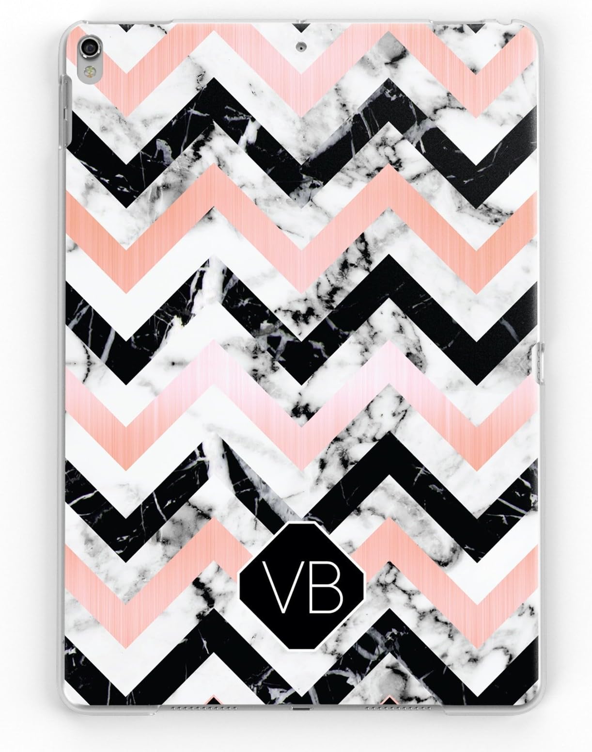 Dyefor PERSONALISED MARBLE PATTERN INITIALS HARD CASE COVER FOR APPLE IPAD AIR 2 2014