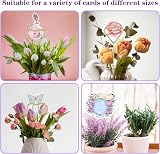Mabor 20pcs Gold Heart Metal Place Card Holders Floral Picks 11.81in view 4