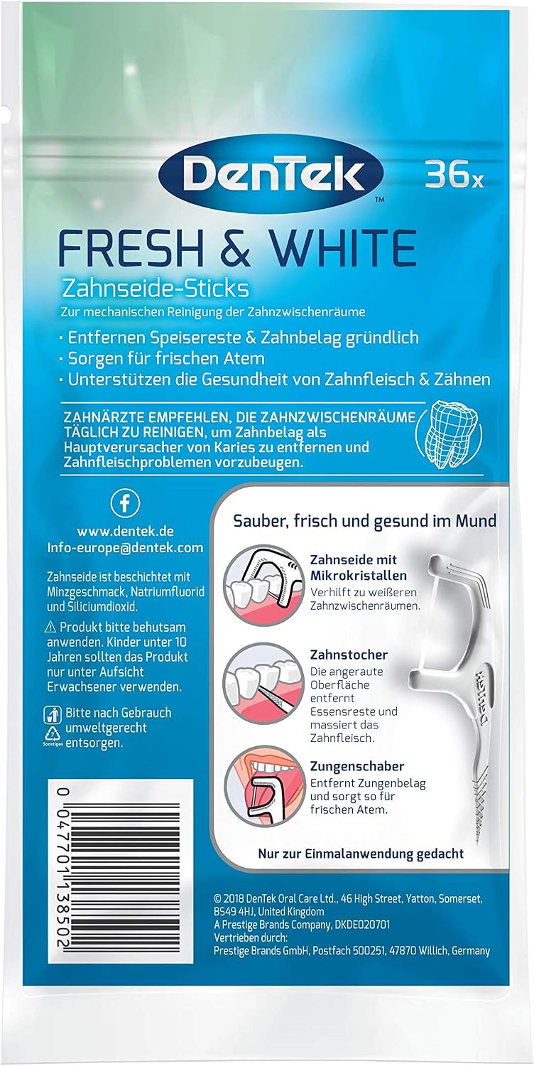 Dentek Fresh & White Dental Floss, 1 count (Pack of 36) - Image 5