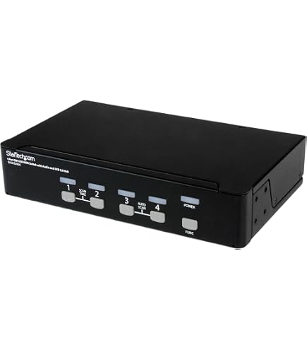 Amazon.com: StarTech.com 4 Port DisplayPort KVM Switch w/ Audio