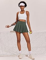 PINSPARK Womens Pleated Tennis Skirt with Shorts