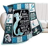 Mermaid Blanket Mermaid Tail Throw Blanket Soft Fleece Flannel Bedding Mermaid Gifts for Women Girls Lovers Adults Boys Stuff Plush for Couch Sofa Bed Room Decor 40"X50"