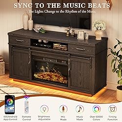 59'' Fireplace TV Stand with 3D Flame Electric