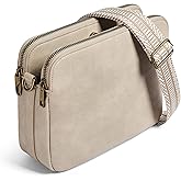 Yarnic Women Crossbody Bag Trendy Faux Leather Cross Body Purse Guiter Strap Shoulder Handbag Sling Anti-theft Zipper