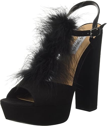 steve madden black open toe heels