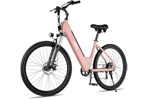 Qlife Cityone Electric Bike for Adults 26" Step-Through 22MPH Ebike with 2.1" Tire,UL2849 Certified Built-in Removable Battery,Peak 750W Motor Ebikes with 7 Speed, Commuter E Bicycle