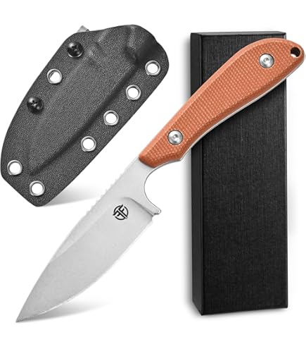 Amazon.com : Sitivien ST24 Fixed Blade Knife, AUS-8 Brushed Steel