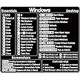 Windows Shortcut Sticker - Keyboard Shortcut Vinyl Sticker, Laptop Keyboard Shortcuts Stickers, for Any PC Laptop or Desktop SM (Black)