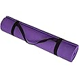 Extra-Thick Yoga Mat - Durable Exercise Foam Mat with Carry Strap for Gym Sessions