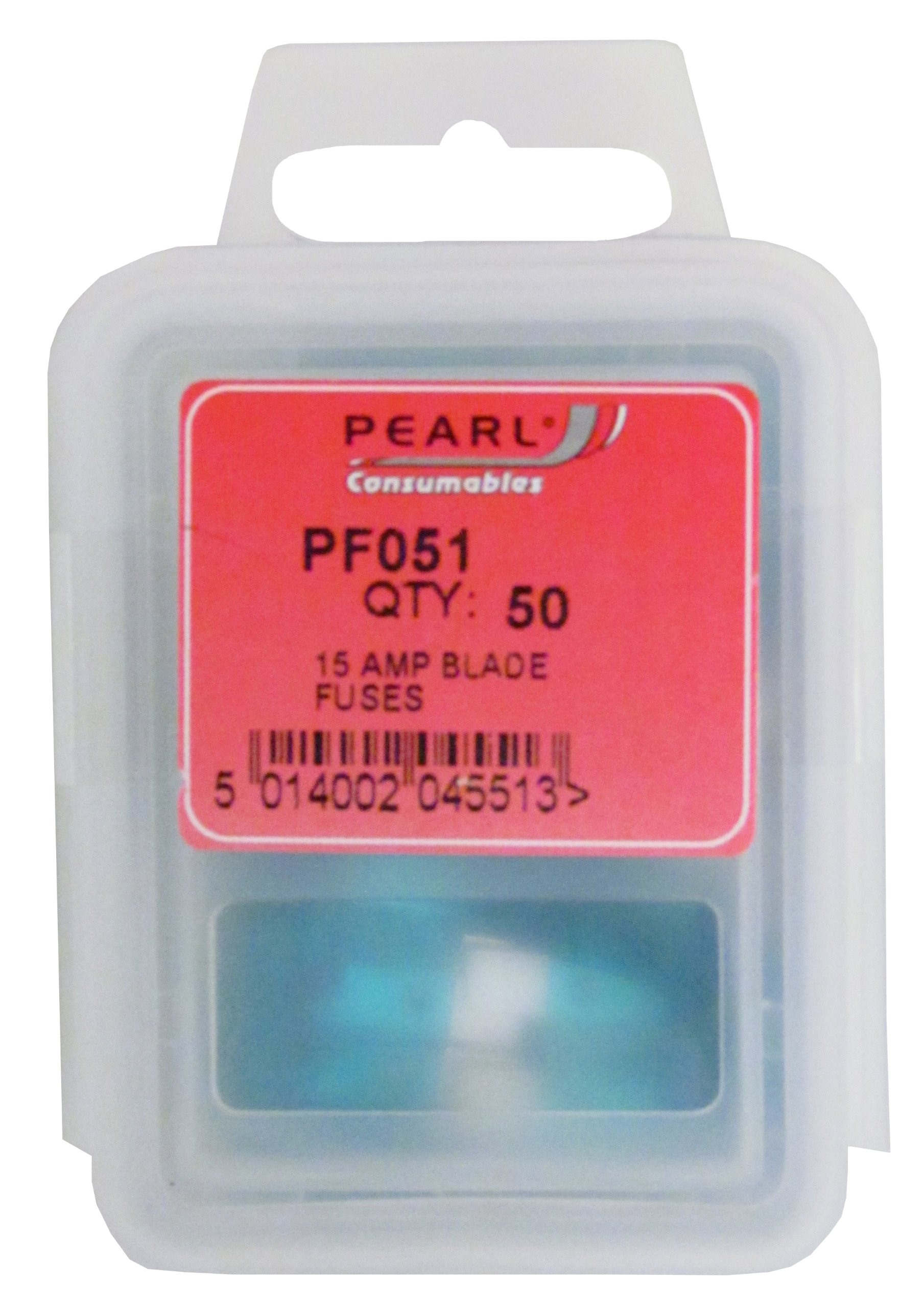 Pearl PF051 15A Blade Fuses (Pack of 50)