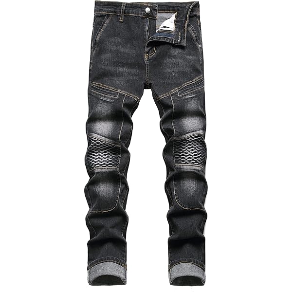 Amazon.com: Men's Jeans with Holes in Knees Stretch Slim Pants