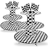 2 Pack Race Car Cupcake Stand for Kids Birthday