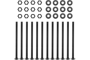 SPARKWHIZ 1/2 in. x 8 in. Carriage Bolt Kit Includes 12 Bolts, 12 Washers, and 12 Nuts