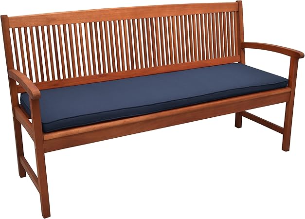 Beautissu Garden Bench Cushion Loft Bk Comfortable And Modern Outdoor Seat Pad 100 X 48 X 5 Cm Blue Bench Pad Various Sizes And Colours Amazon Co Uk Garden Outdoors
