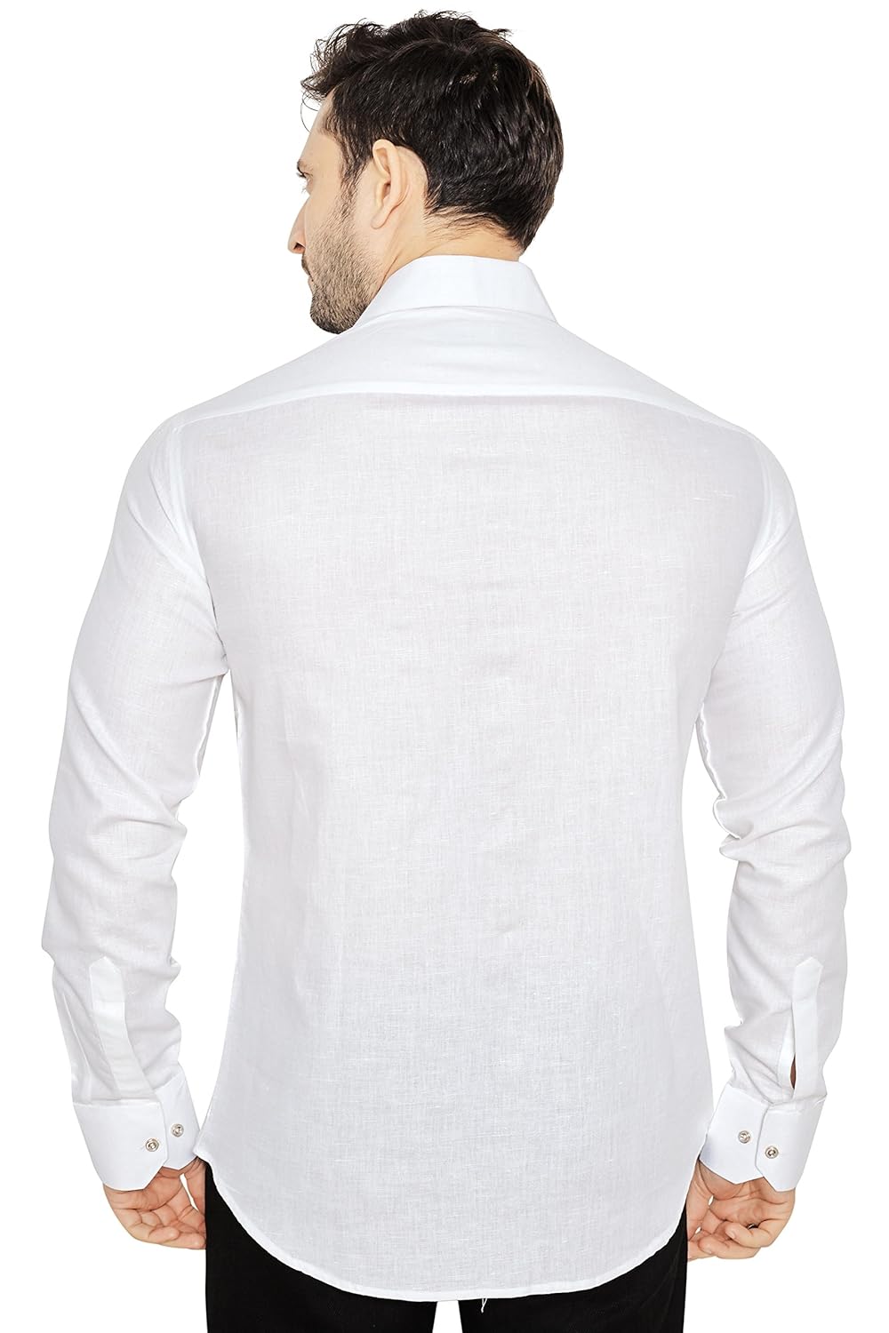 global rang men's linen tuxedo shirt