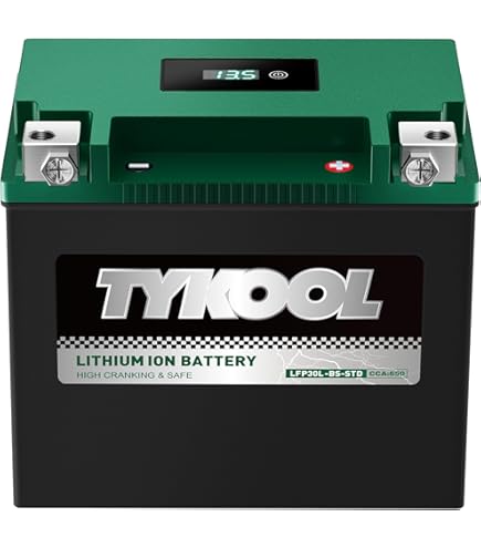 Amazon.com: TYKOOL LFP20L-BS-PRO Lithium Motorcycle Battery