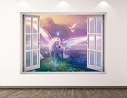 Unicorn Wall Decal Art Decor 3D Window Mythical