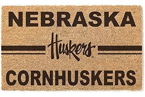 KH Sports Fan Nebraska Cornhuskers Logo Team Coir Doormat, Multi (1063100354)