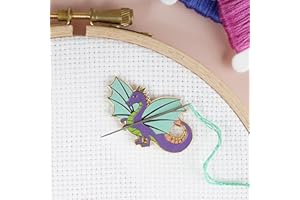 Dragon Magnetic Needle Minder from Caterpillar Cross Stitch - for Cross Stitch, Sewing, Embroidery and Needlework Accessories, Enamel