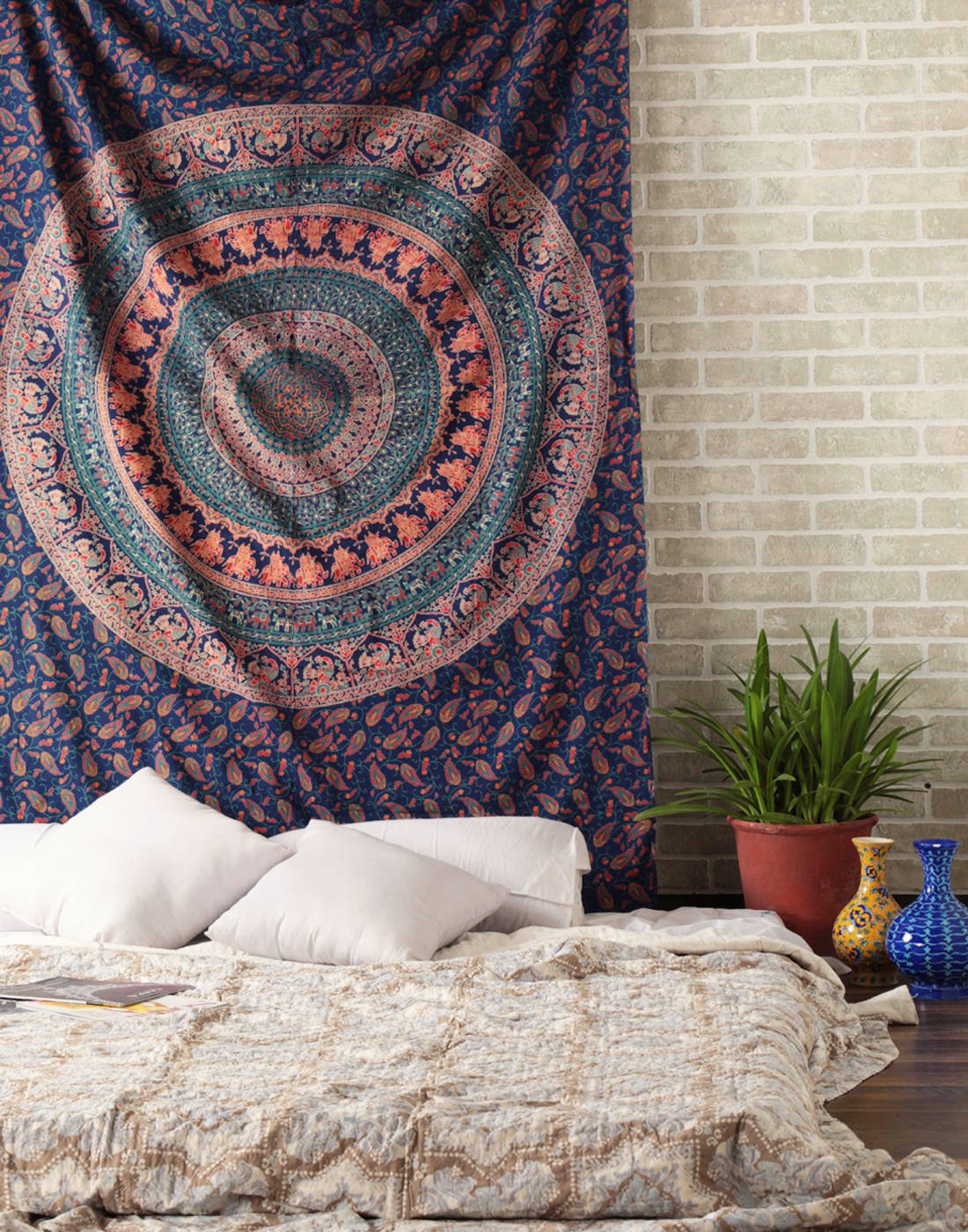 RAJRANG Large Hippie Tapestry Mandala Bohemian Tapestries Indian Dorm
