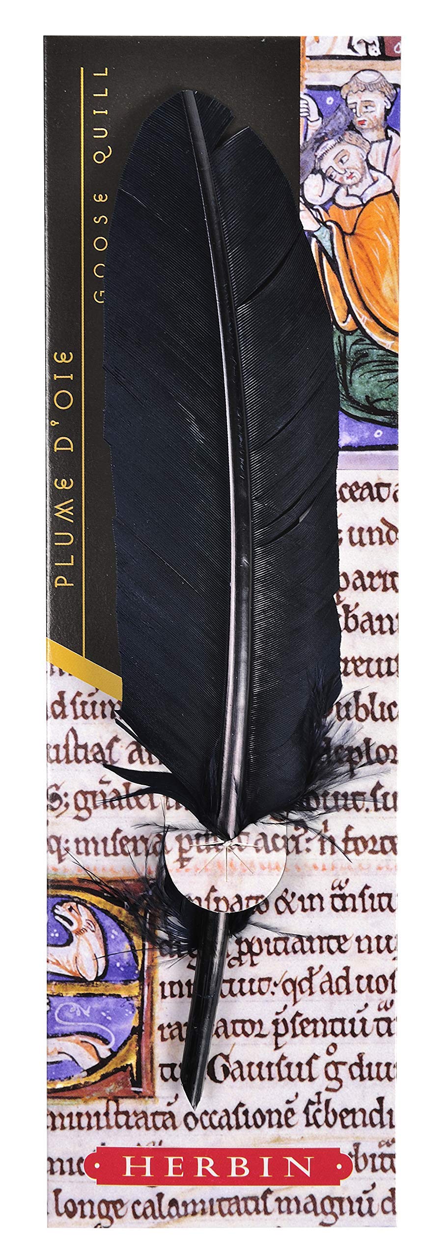 Jacques Herbin 23310ST - A carved quill pen 21 cm, Marine — image 1