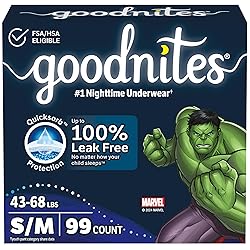 Goodnites Boys' Bedwetting Underwear, Size S/M