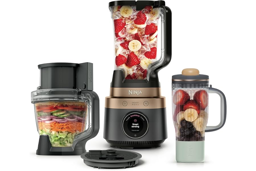 Ninja CrushBOSS 4-in-1 Blender, Processor & Auto Dicing, 1850PW, LB451BK1 | Ninja's most powerful all-in-one system. CrushBOS