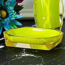 Faceted Soap Dish, Durable Resin, Smooth, Easy to