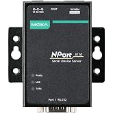 MOXA NPort 5110-1 Port Serial Device Server, 10/100 Ethernet, RS232, DB9 Male