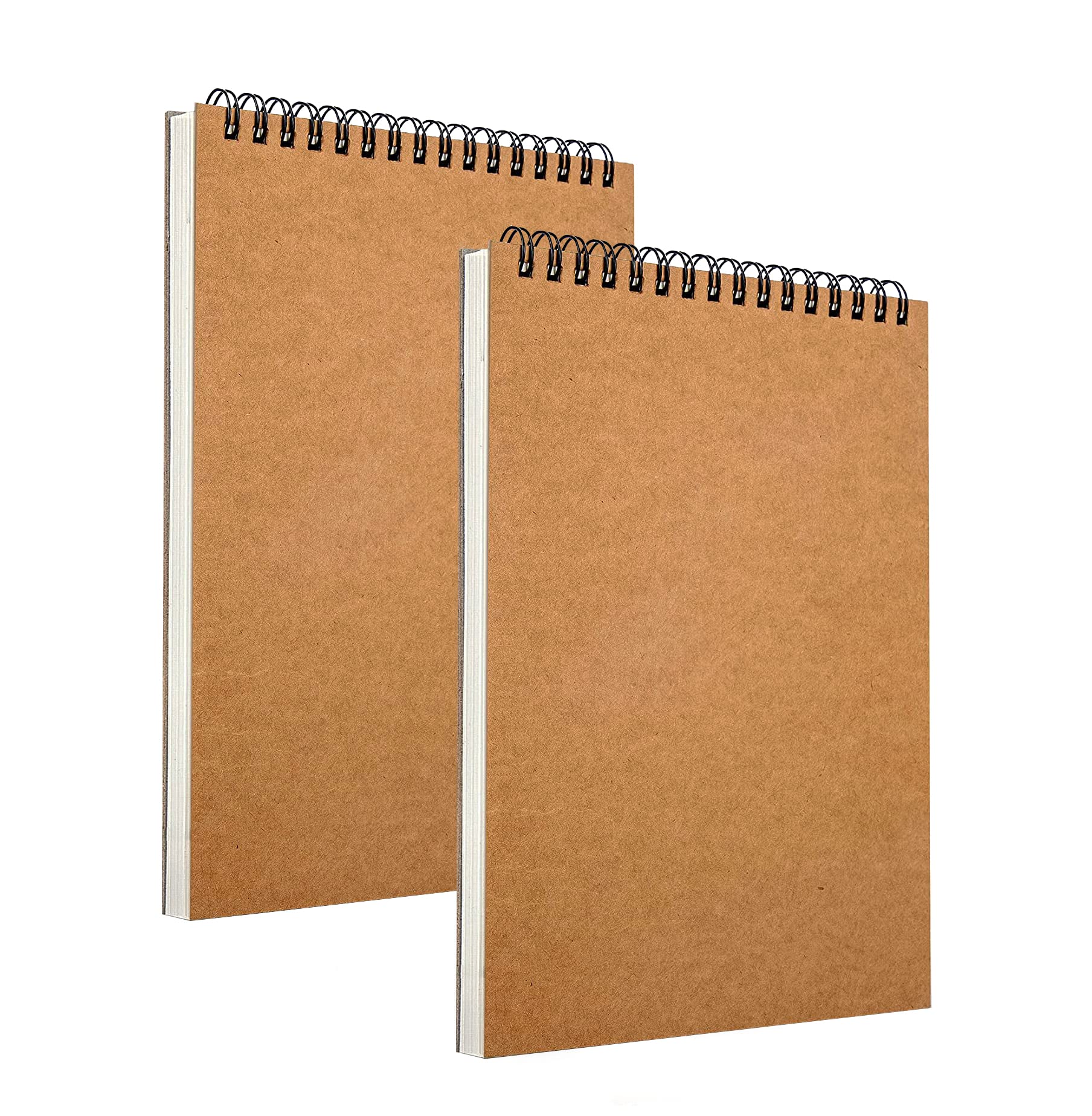 2Pack A4 Sketch Books Sketch Pads Hard Back Cover A4 Spiral Bound Sketch Pad 160gsm Paper 60 Pages