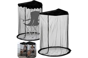 2 Pcs Canopy Chair Mosquito Net, Mosquito Mesh Chair Net with Waterproof Roof and Zipper Opening,Mosquito Net Chairs Cover fo