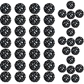 10mm Grade A Rhinestone Beads for Baseball Necklace-Round Disco Ball Beads Rhinestone Clay Bead for Earring Jewelry Making,Necklace Bracelet,DIY Craft Supplies(100 pcs Black)