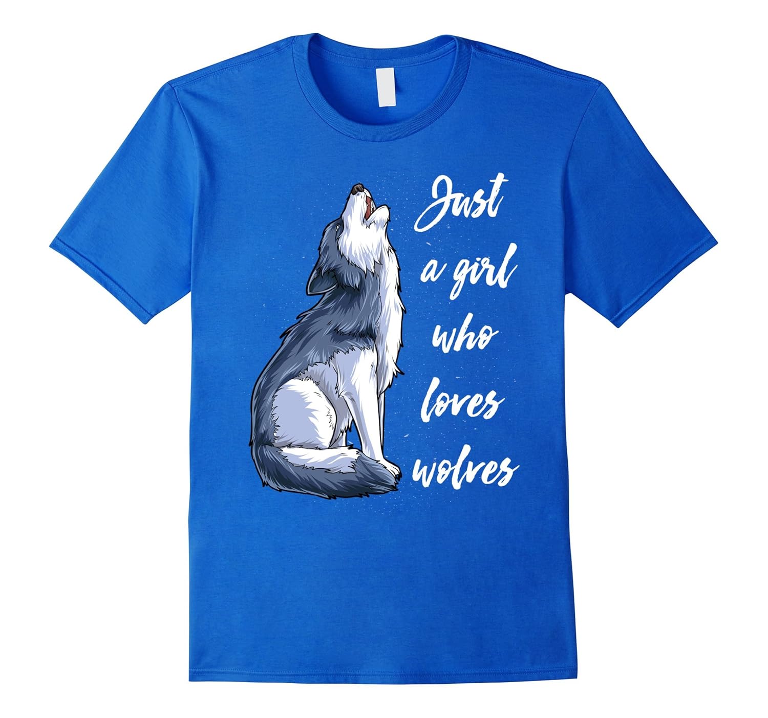 Just a Girl Who Loves Wolves T Shirt Wolf Shirt Women GiftsFL