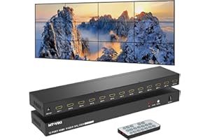 MT-VIKI 4x3 Video Wall Controller 3x3, Support 1080p 60Hz HDMI Output and 1 Input for 12 TV Splicing Display, 12 Channel Video Wall Processor
