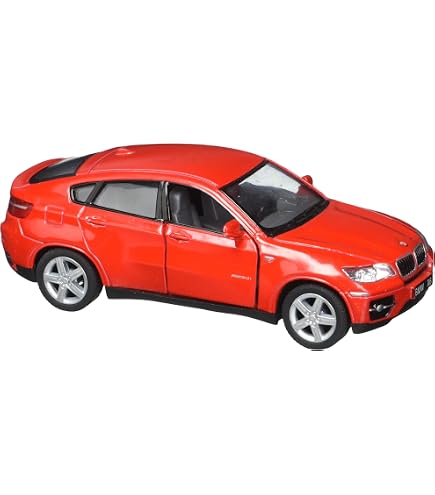 thumbnail image 2 of Kinsmart 1:38 BMW X6 SUV Diecast Model – Red, KT5336D, New For Kids 3+ 2 of 6