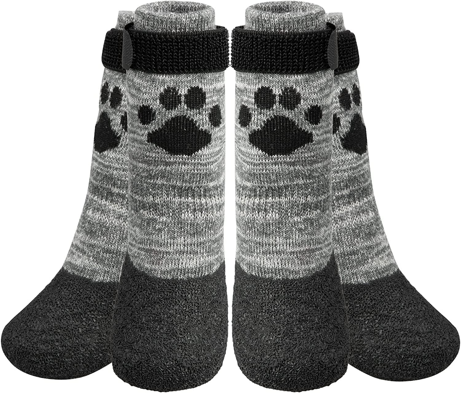 KOOLTAIL Anti Slip Dog Socks for Hot/Cold Pavement to Prevent Licking Paws,Booties for Hardwood Floors,Traction Rain Dog Boots&Paw Protectors Shoes with Grip for Outside Small Medium Large Senior Dogs