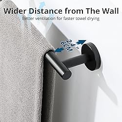 Sayayo Matte Black Hand Towel Holder for