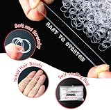Sularpek 1000 Pcs Clear Elastic Hair Bands with 2 Hair Tools & Remover view 4