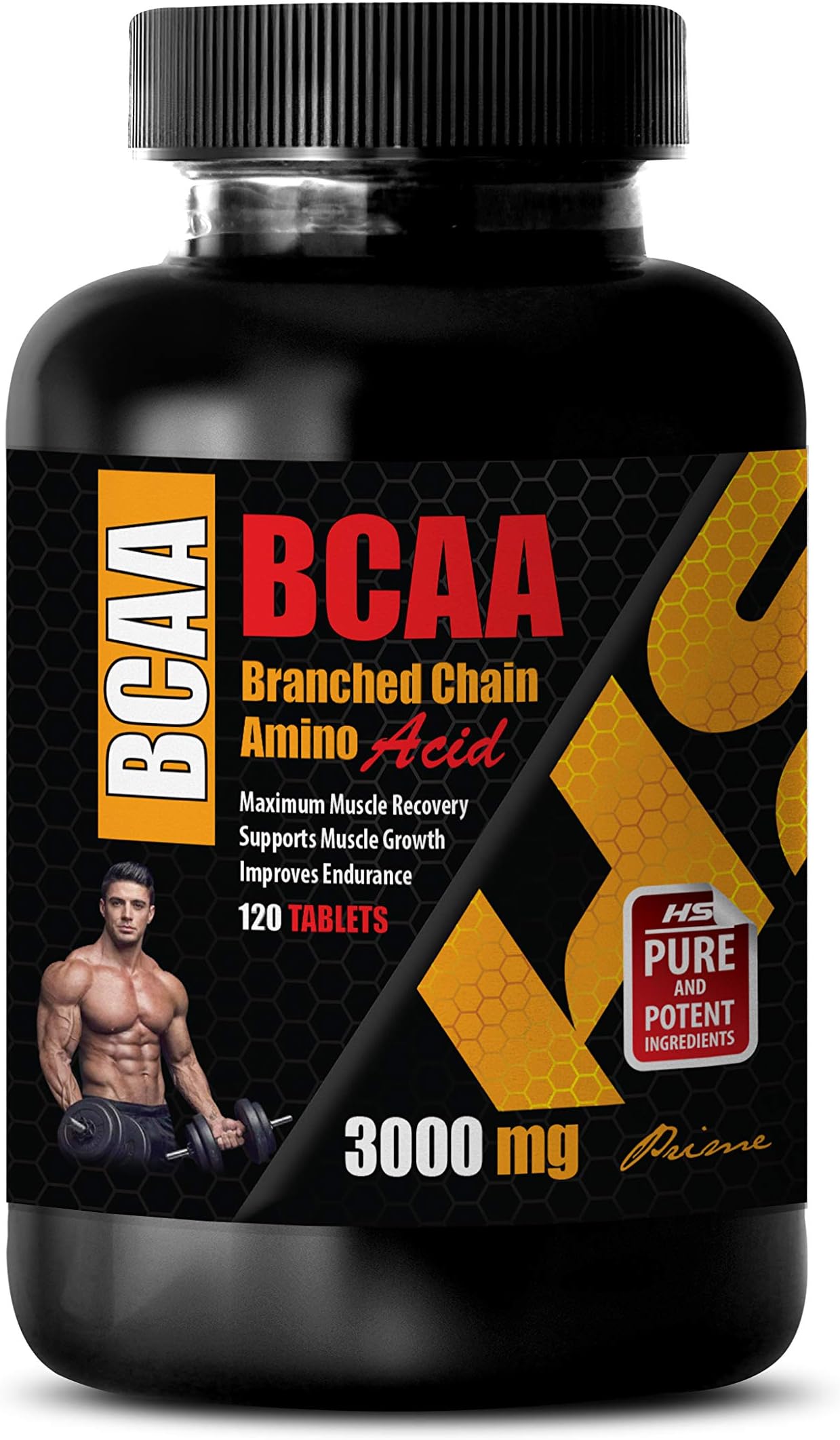 pre Workout no Caffeine - BRANCHED Chain Amino Acid - BCAA 3000Mg - bcaa Energy preworkout - 1 Bottle 120 Tablets