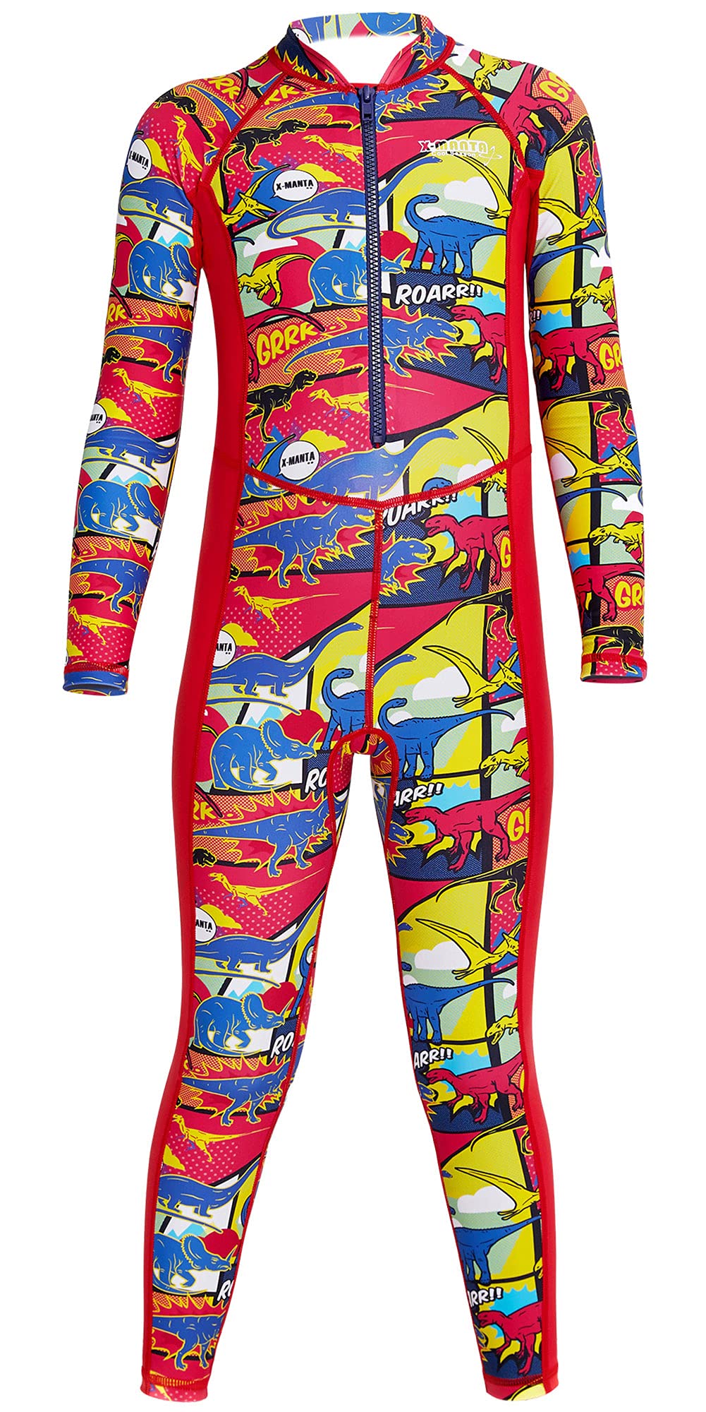 Kids Full Wetsuit Sun Protection Swimwear Quick Drying Boys Wetsuits Children's One Piece with Zipper Swimsuit Long Sleeve Swimming Suits for Diving Surfing