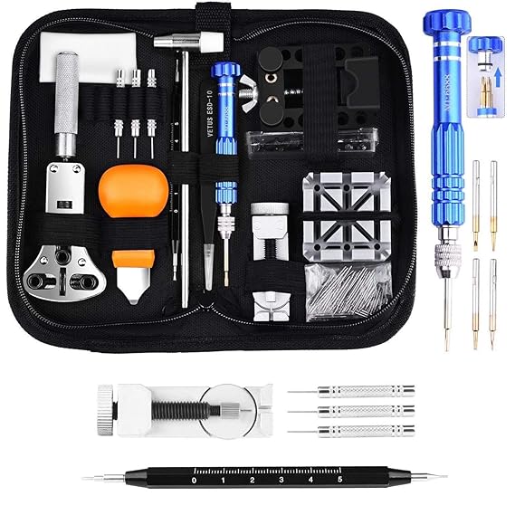 ETEPON Uhrenwerkzeug Werkzeug Uhrmacher Kasten Zurück Öffner Uhrenarmband Schnalle Entfernen Sie mit der Skalierten Frühlings