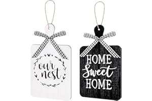 Purpeak 2 Pieces Farmhouse Tiered Tray Decor Home Wood Sign Our Nest Cutting Board Sign Farmhouse Wood Hanging Wall Art Sign Rustic Wood Sign for Home Dining Living Room Bar Cafe Decoration