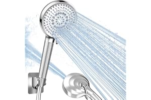PWERAN RV Shower Head with Hose, High Pressure 9 Mode Shower head Replacement, Shower Head for RV/Campers, Travel Trailer, Motorhome for Water Saving RV Must Have Accessories -Holder and Hose